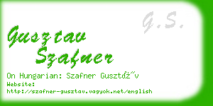 gusztav szafner business card
